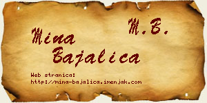 Mina Bajalica vizit kartica